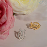 14K yellow gold Harpa earrings